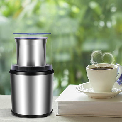 Compact Coffee and Spice Mill with Detachable Container