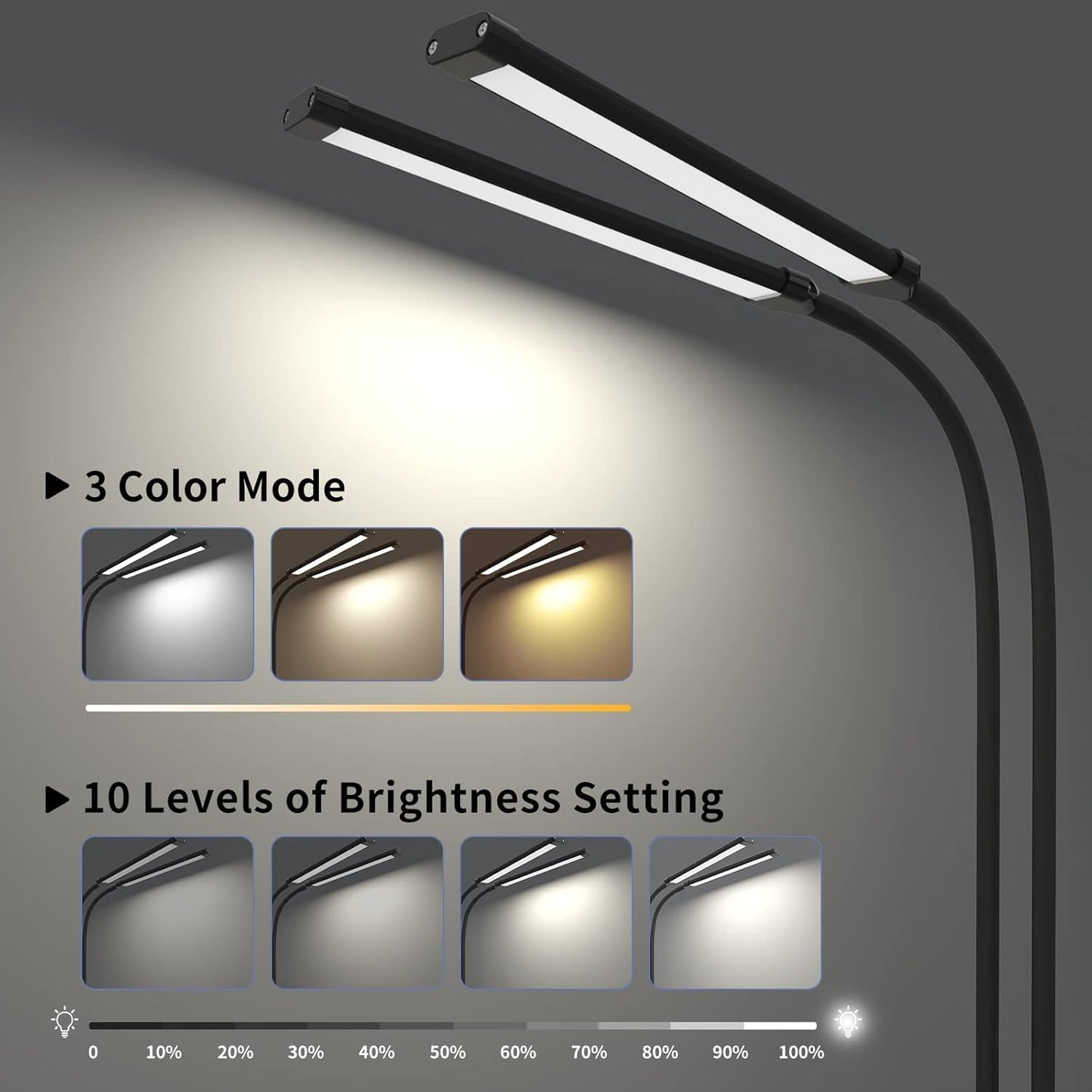 Flexible LED Desk Clamp Light with Adjustable Arm