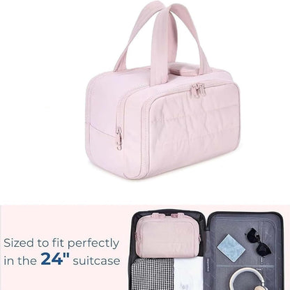 Spacious Water Resistant Travel Makeup Bag