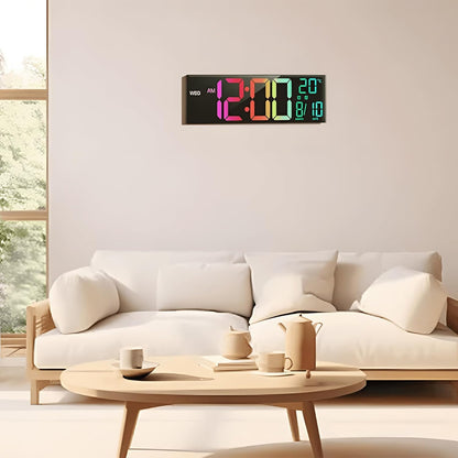 Large Colorful LED Alarm Clock with Remote Control