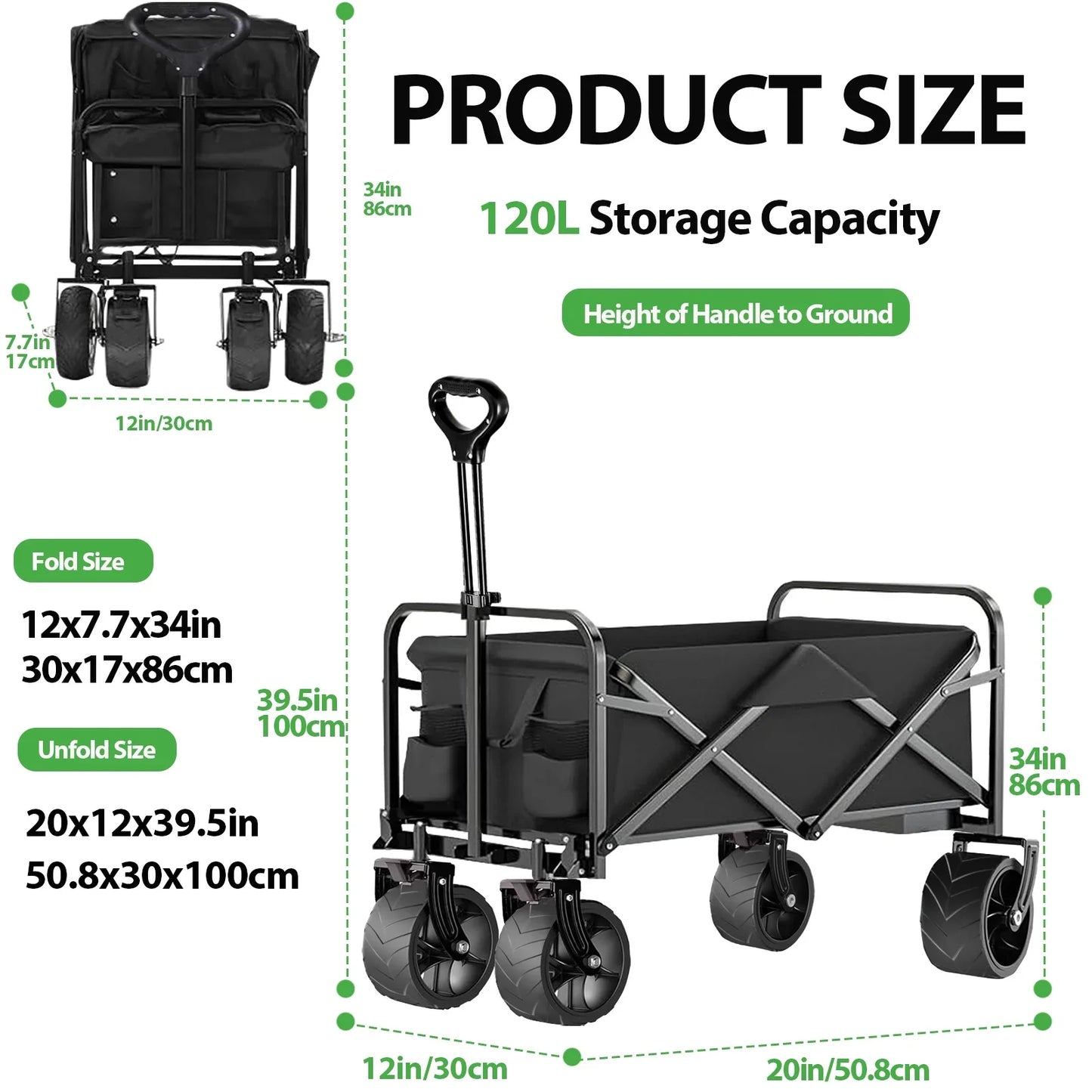 Collapsible Lightweight Garden Wagon