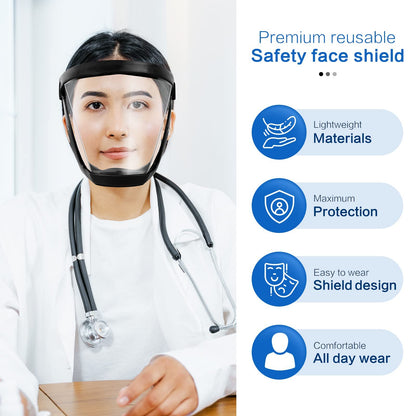 Clear Safety Full Face Mask Protector