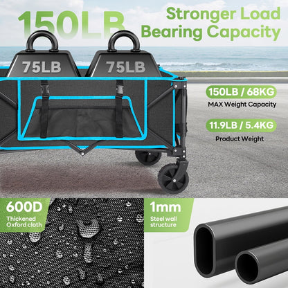 Sturdy Collapsible Outdoor Utility Wagon