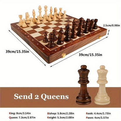 Traditional Wooden Chess Board Game Set