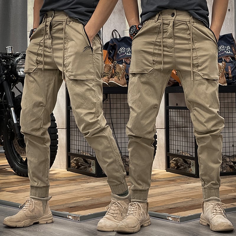 Men's Flexible Work Cargo Pants with Tool Pockets