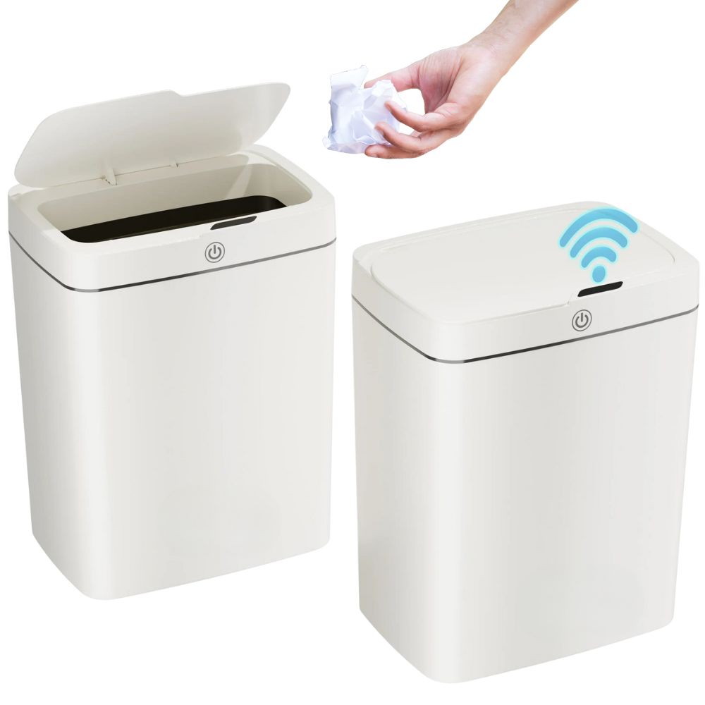 2 Pcs Hands Free Sensor Kitchen Trash Cans - Pexav