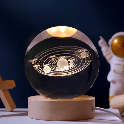 Glowing Glass Ball Table Lamp Modern Home Decoration