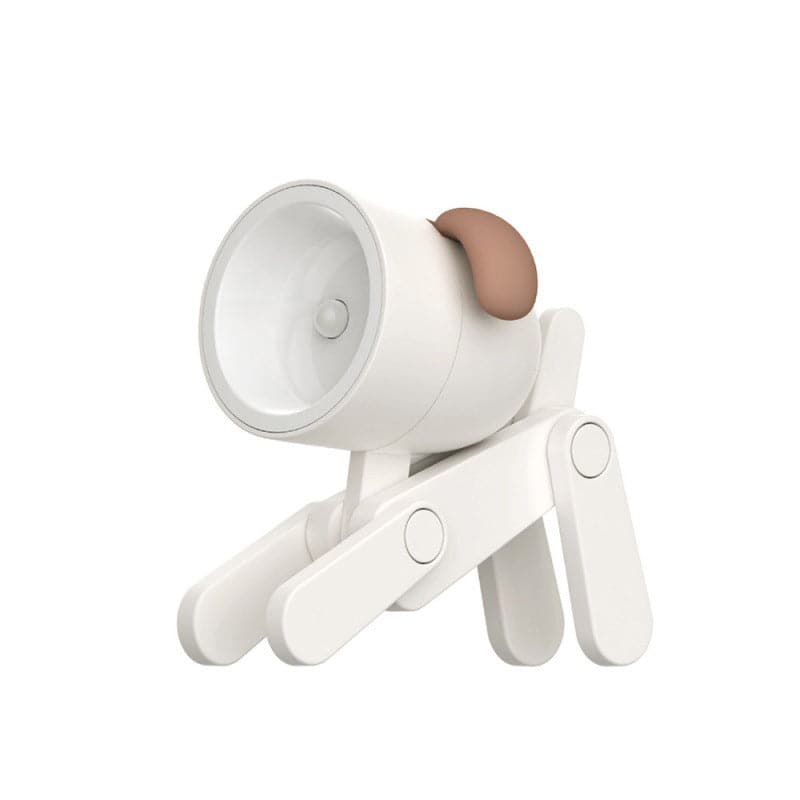 White and brown portable light on a white background