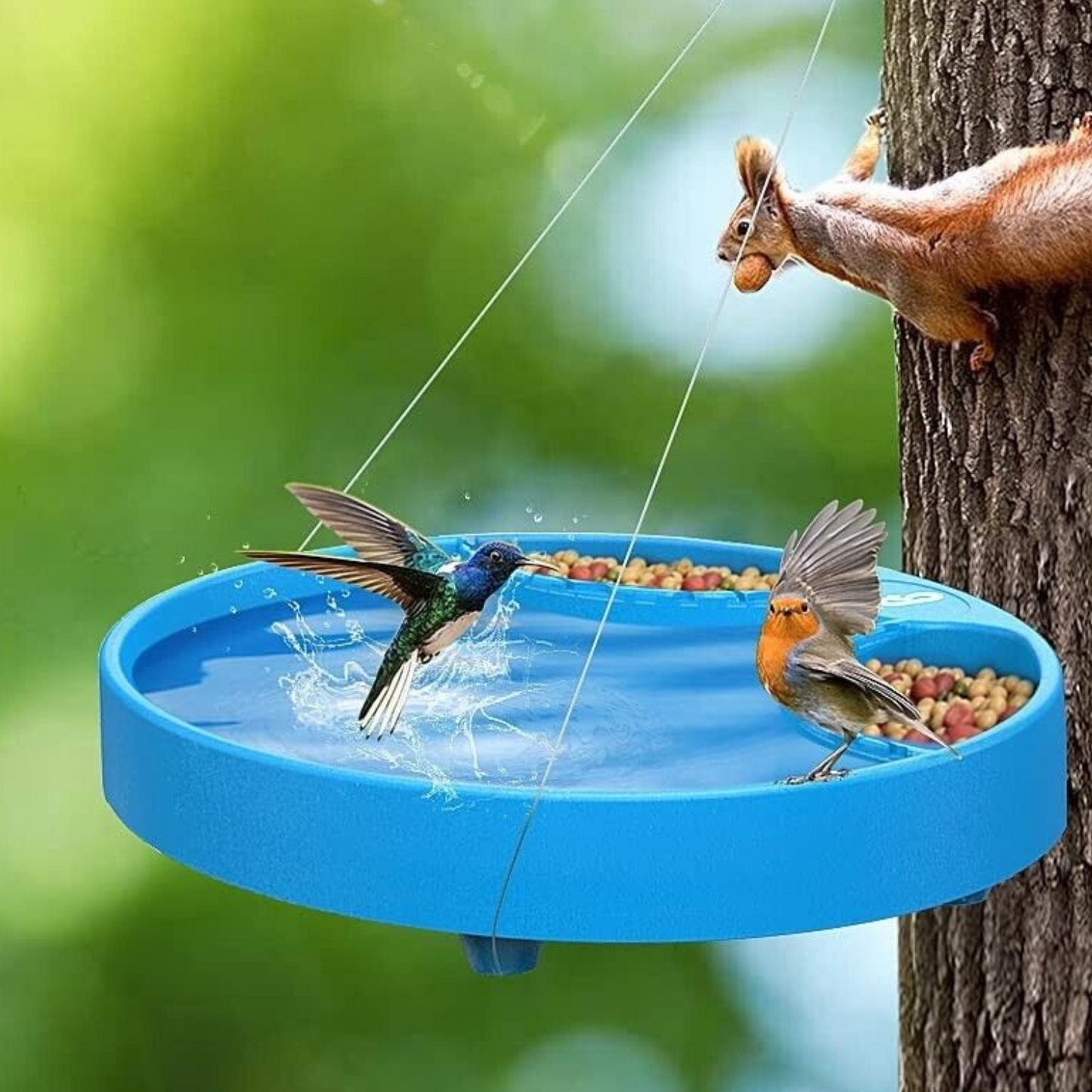 Warm Outdoor Solar Bird Bath for Birds