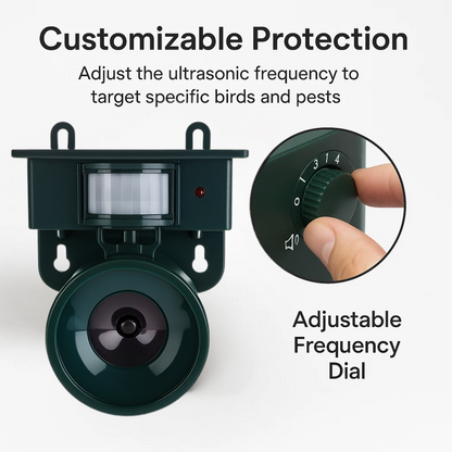 Automatic Solar Powered Bird Scarer Outdoor Repellent