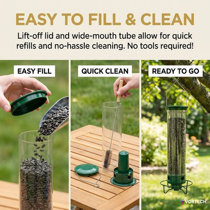 Squirrel Proof Bird Feeder with Weight Activated Defence