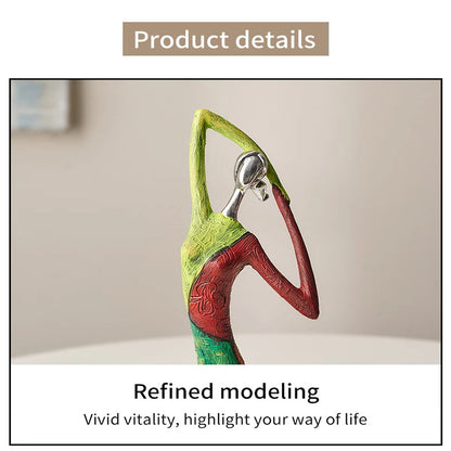 Vibrant Artistic Resin Decorative Figurine Set