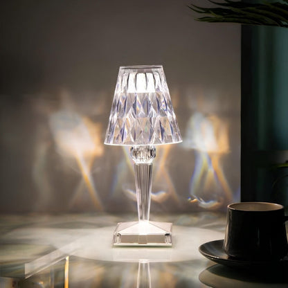 Sleek Glass Desk Lamp with Sensor Switch