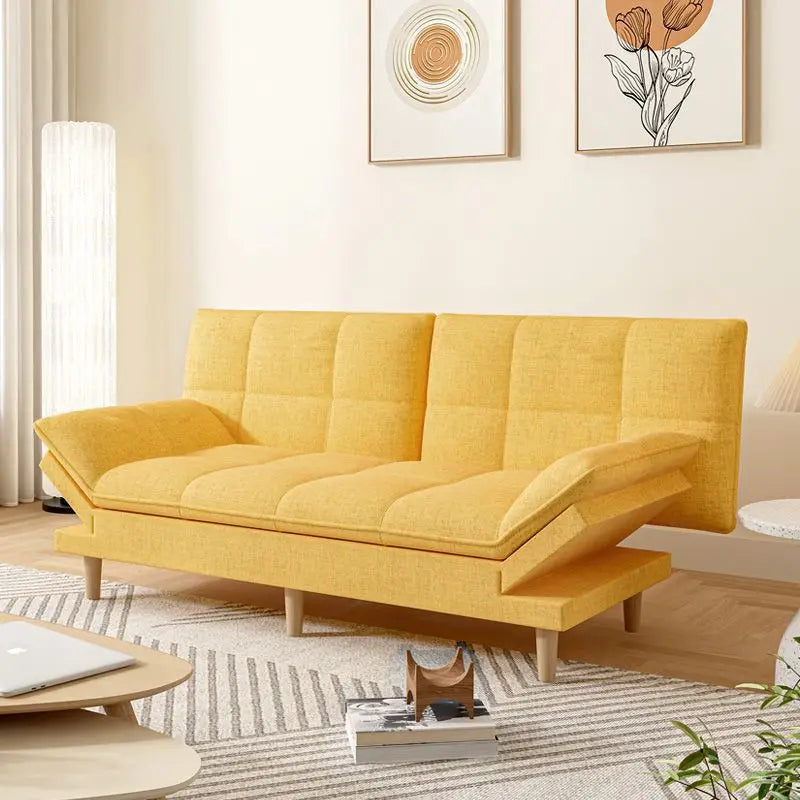 Comfortable Faux Leather Folding Guest Sofa Bed