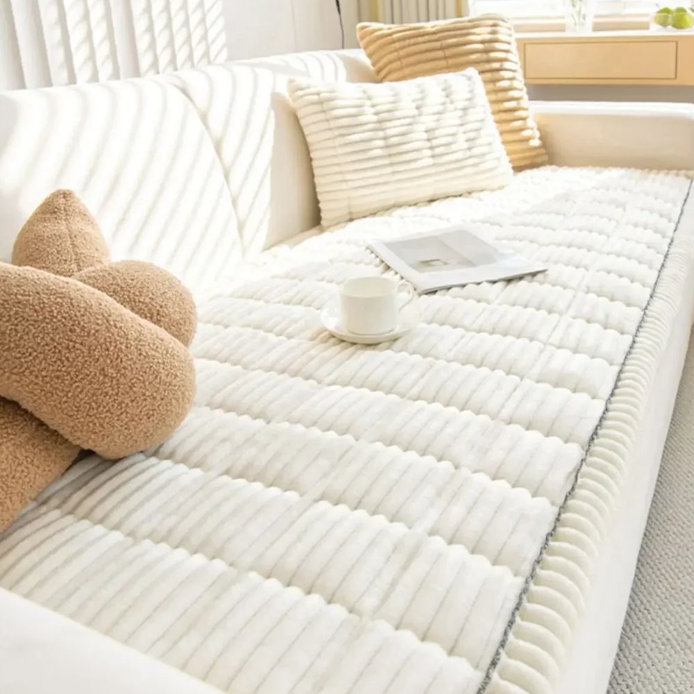 Soft Fuzzy Sectional Sofa Cover