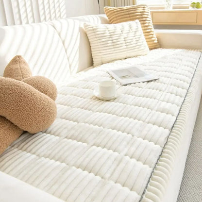 Soft Fuzzy Sectional Sofa Cover