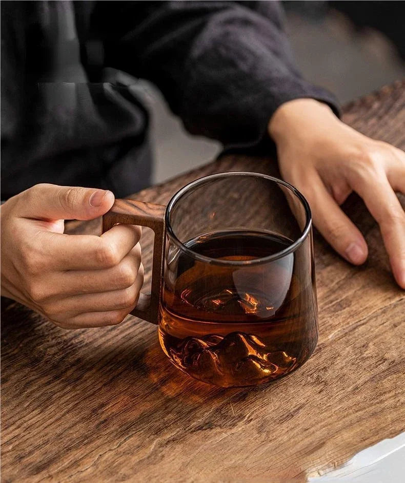 Big Comfortable Mug with Wood Grip