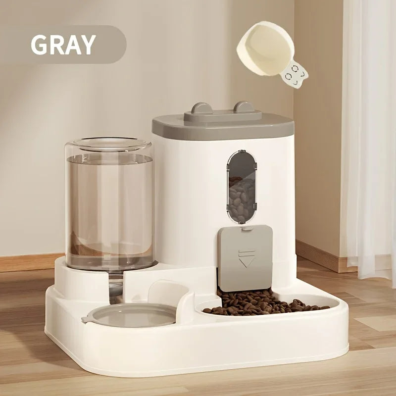 Dual Pet Food and Water Bowl Station