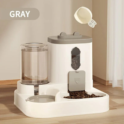 Dual Pet Food and Water Bowl Station