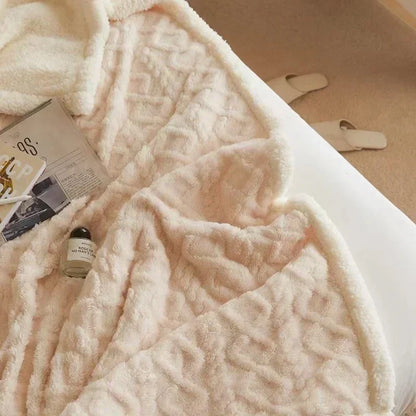 Soft Plush Lamb Wool Throw Blanket