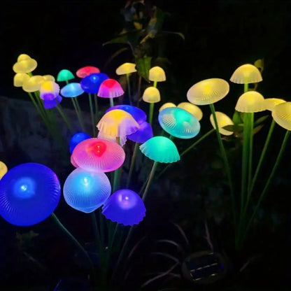 Colorful Outdoor Solar Mushroom String Lights