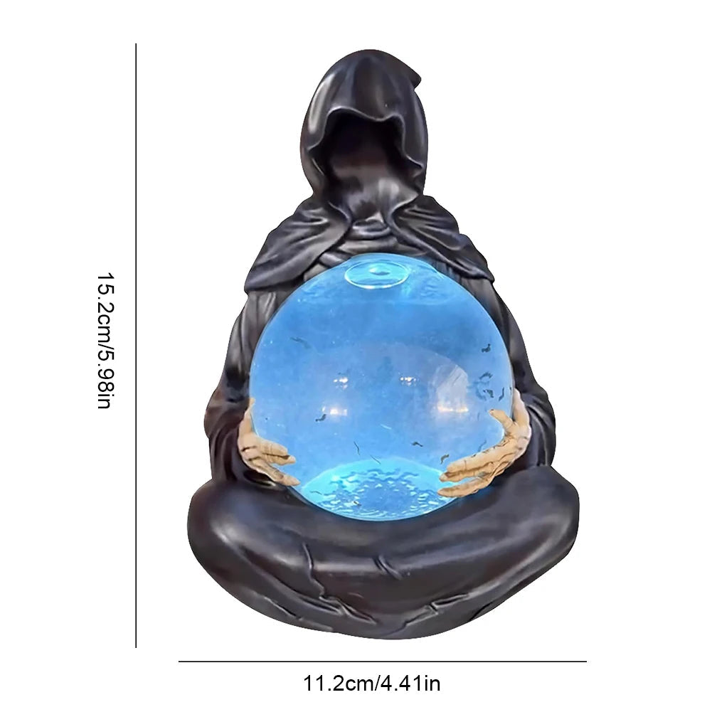 Spooky Glass Orb Halloween Decor