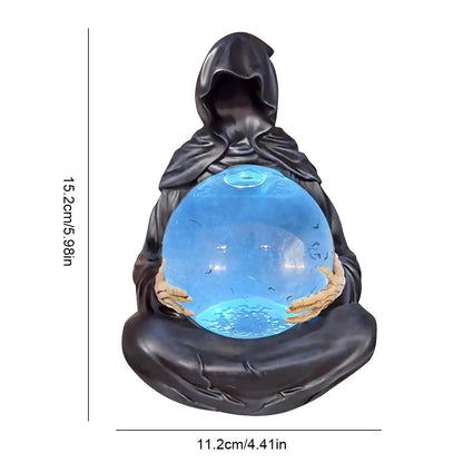 Spooky Glass Orb Halloween Decor
