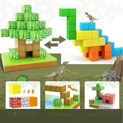 Vibrant Magnetic Construction Blocks Toy for Children