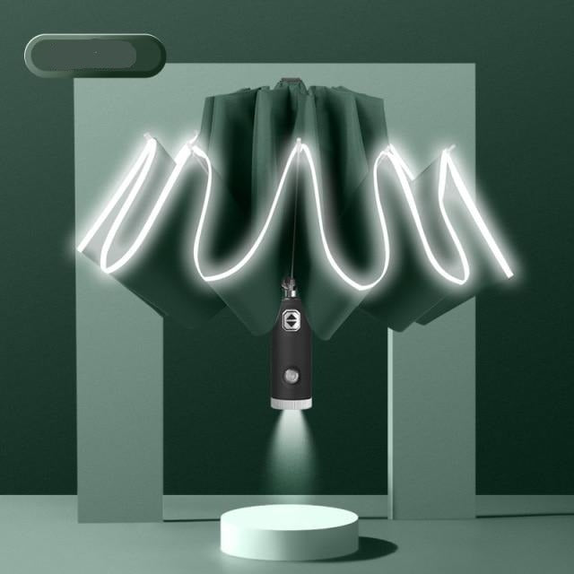 Waterproof Compact LED Folding Umbrella