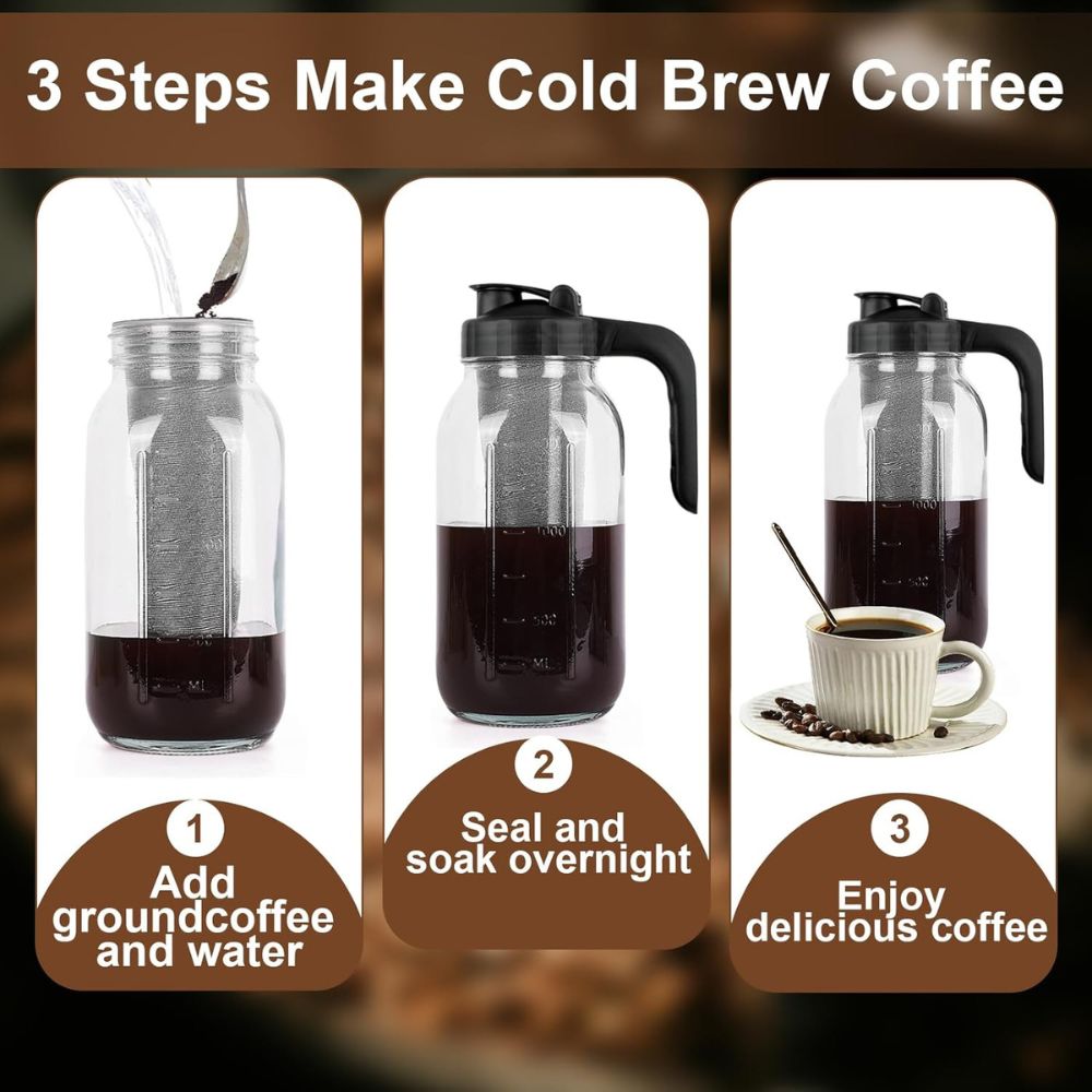 Big Cold Brew Coffee Pitcher Jug
