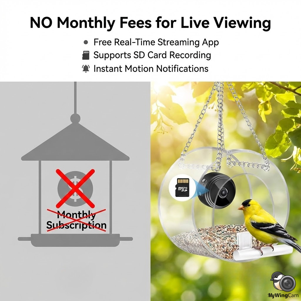 Wireless Outdoor Bird Feeder Camera 1080P HD