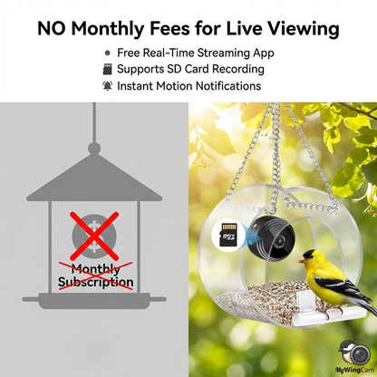 Wireless Outdoor Bird Feeder Camera 1080P HD