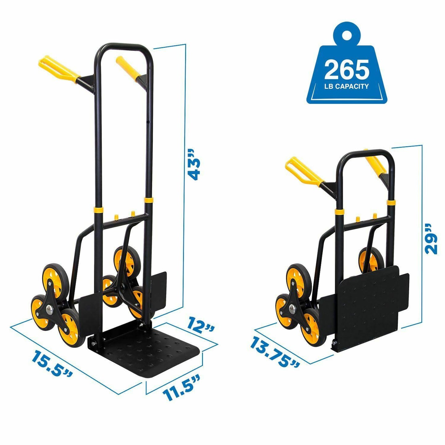 Tough Folding Stair Climber Hand Truck Cart
