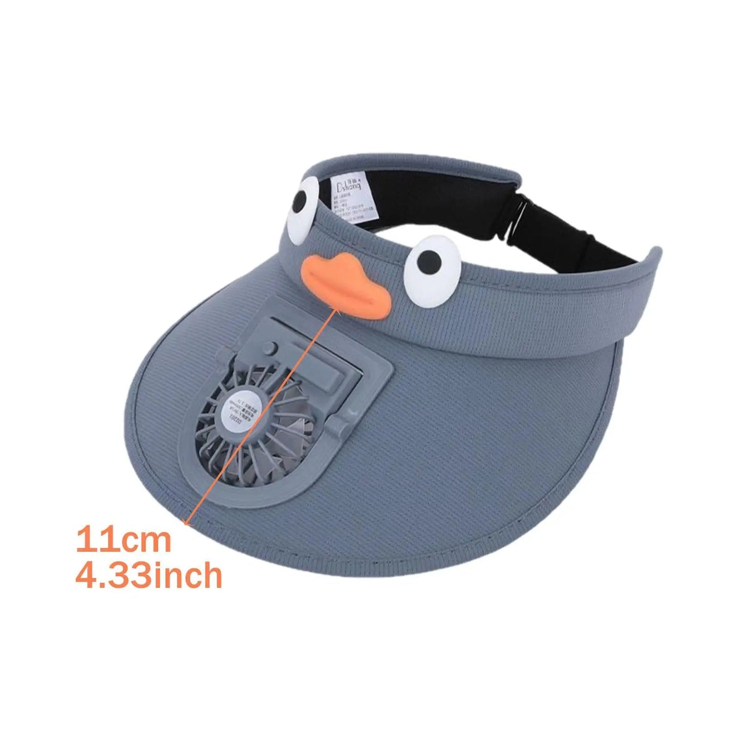 Childrens Summer Shade Cap with Built-in Fan