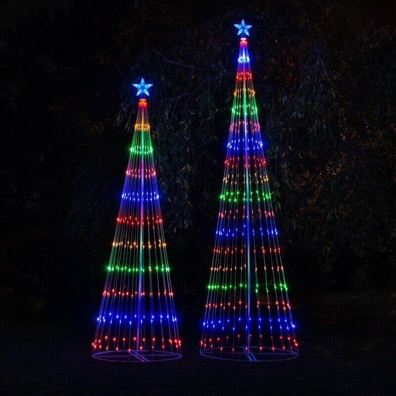 Colorful Outdoor Animated Christmas Tree Light Display