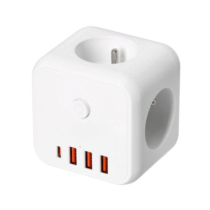 Compact 7-in-1 USB Power Strip with Surge Protector - Pexav