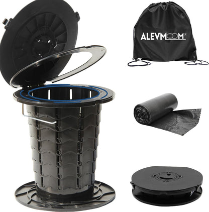 Compact Camping Toilet with Adjustable Seat