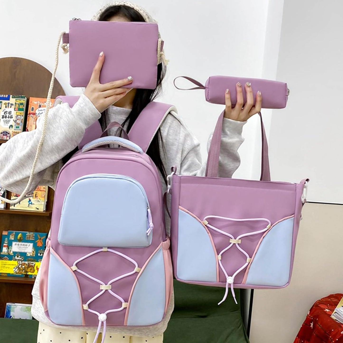 Big Kids Backpack Set with Pencil Case & Lunch Bag