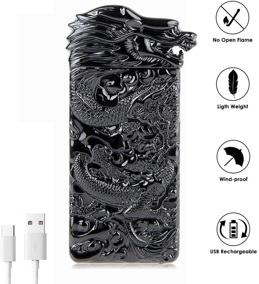 Windproof Electronic Arc Lighter for Camping