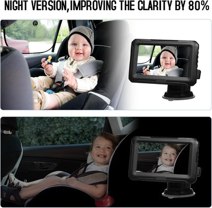 Baby Car Rearview Mirror with HD Camera & 4.3'' Display