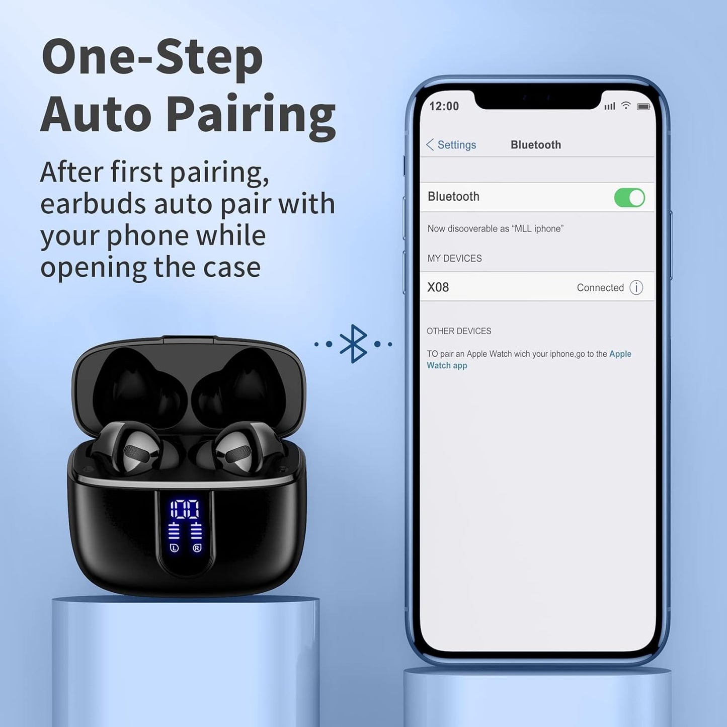 Compact Bluetooth Earbuds With Portable Charger