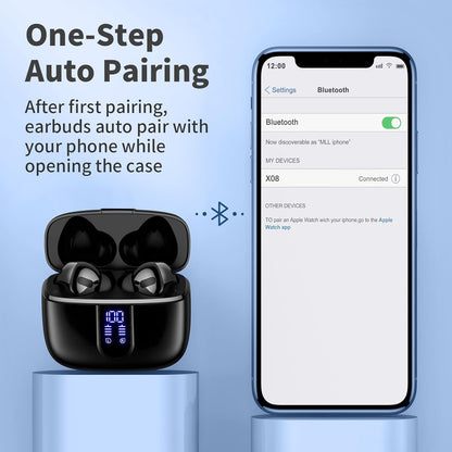 Compact Bluetooth Earbuds With Portable Charger