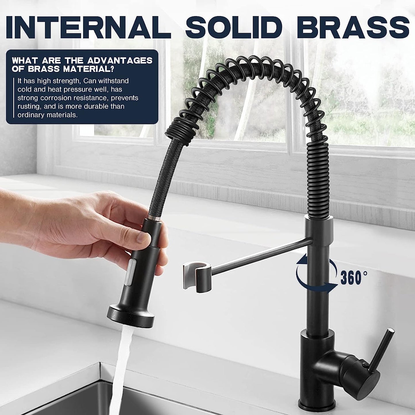 Stainless Steel Kitchen Faucet With Pull Out Sprayer