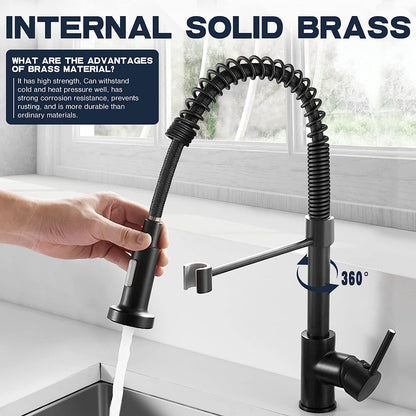 Stainless Steel Kitchen Faucet With Pull Out Sprayer