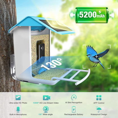 Wireless Smart Bird Feeder Security Camera