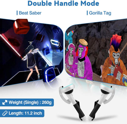 Comfortable VR Grip Extensions for Meta Quest 2