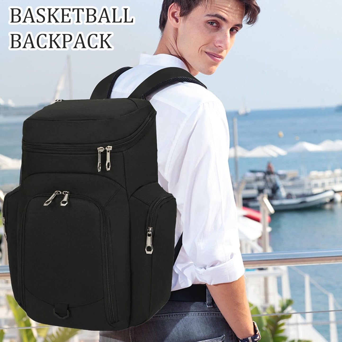 Big 30L Athletic Gym Backpack with Water Resistant Base