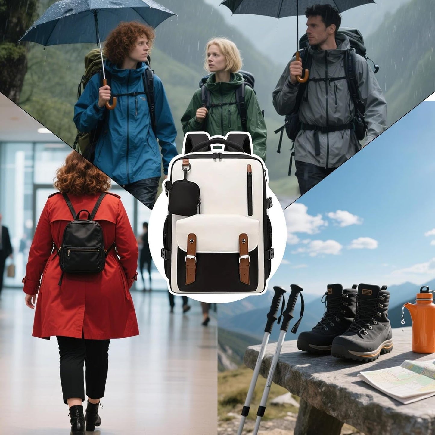 Spacious Water Resistant Expanding Travel Bag