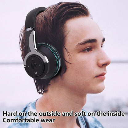 Compact Bluetooth Gaming Headset with Color Lights