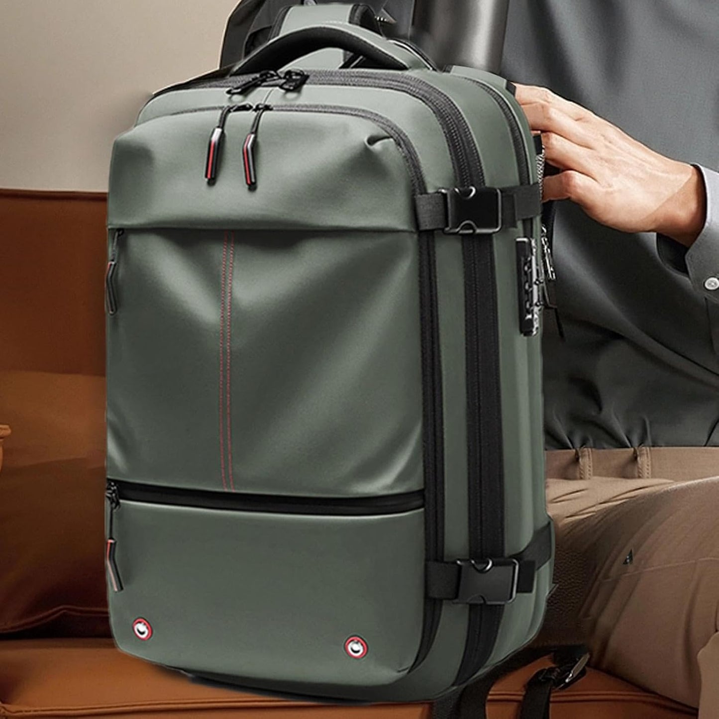 Waterproof Expandable 60L Travel Backpack with Laptop Sleeve